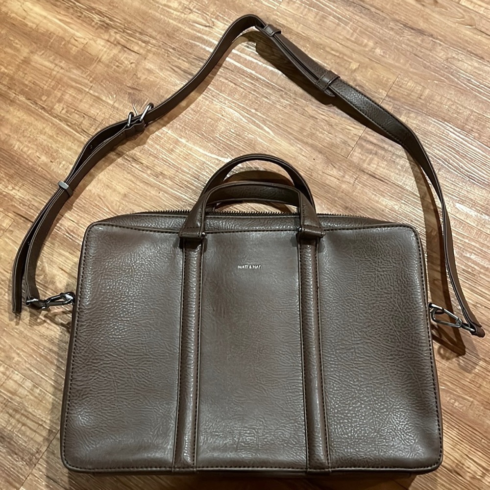 The Matt and Nat Harman Large Vegan Leather Briefcase